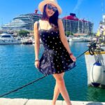 Jess Impiazzi Instagram - A little glimpse of the last two days ✈️ - Barcelona 🛥️-🇫🇷France 🌊-🛥️🌊🇮🇹Italy Travelling around the Mediterranean on @virginvoyages 🥰🌊🐬🐠 @trendingtravel 💖