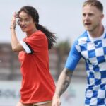 Jess Impiazzi Instagram - Very proud of my footie skills yesterday 😂 What an awesome day with the most wonderful people raising funds for @cfa_childrensfootballalliance all the players and spectators you’re all awesome! Coming together for a great cause! @paul57cooper a huge thanks as always for having me play on the #ThisCountry legends team!! 🥰