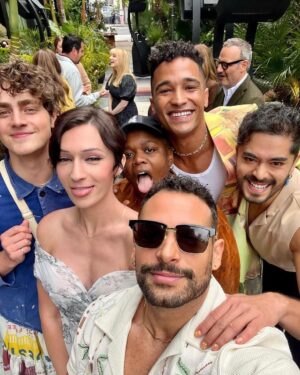Jesse James Keitel Instagram - It’s a new era, darling ✨🏳️‍⚧️ for the @nbc & @ucp Emmy Luncheon (with an extra special lil QAF reunion) ♥️

Hair: @arend.jackson 
Makeup: @elienmaalouf 
Styling: @marc_eram
Wearing @philosophyofficial @malonesouliers