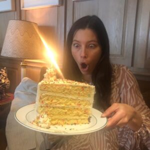 Jessica Biel Instagram - It’s a cake-bigger-than-my-face kind of (pre-)birthday...
