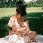 Jessica Lu Instagram - Mothering my daughter while my mother smiles at us while we are all soaking up our collective mother’s warmth on a field of soft fresh grass under the shade and protection of a large magnificent tree… Why do some take this for granted, have they forgotten their mothers? Love to all. 💚🌎🌿