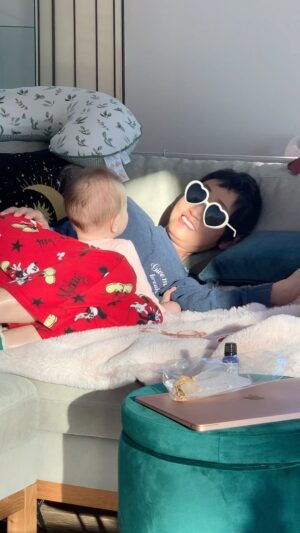 Jessica Lu Instagram - One year ago today we took Mama Lu to the ER. We found her in her apartment, and I thought she had had a stroke. I don’t remember why we went to her apartment at all. Maybe gut feeling? All I remember is the doctor telling us a few days after her emergency brain surgery that if we hadn’t taken her to the ER that day she would have just … died? I’m still traumatized. That was one year ago. I was about 6 months pregnant. We had no idea about the cancer. Did you know that it was also exactly one month after Lucky suddenly died at the animal ER? … The silver linings: she made it out of the brain surgery. She made it out of the hospital. She moved in with us. Radiation went great. She started losing her hair in clumps so I helped her shave it on Easter and she 👏🏼 looks 👏🏼 fly 👏🏼 as 👏🏼 hell. I got to have my mom here with me as I solo-parented Evy for 7 months. She’s doing great right now. Like, so so great. But I’m still so traumatized. C and I were supposed to go on our mini- babymoon and by chance we went to my moms apartment. This is one of my favorite videos. Evy and LaoLao are best friends. It’s 5 minutes long and I watch it everyday. I put a glasses filter on her though so she won’t yell at me. lol She doesn’t need it, she’s so beautiful. Anyway. Time is so slow and so fast and I can only watch or read things that are funny or light or easy because a lot of things are a lot. Anyway, hope all of you out there are doing well. 💛