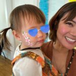 Jessica Lu Instagram - Baby Girl loves birthday parties. It’s been nine days and she’s still singing “happy to you happy to you Dune Poppy” around the house (cc: @rcole lol). I still can’t believe she sat still for that face paint. 😂 Matching mommy n me outfits til she has me committed. 💁🏻‍♀️
