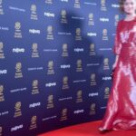 Jiřina Daňhelová Instagram - Děkuji Ti pane bože že jsem nerozflákala ty naušnice, Nezničila vypujčenou kožešinovou pelerínu, kterou měla na sobě Táňa Pauhofová na premiéře Lídy Baarový. ( kdybyste někde objevili fotku tak pošlete 🙏🏻) Honzovi Kořínkovi za vlasový wellness a makeup artistce za veškerej komfort a přesnost. Beatě za vesmírný šaty na míru, ze zlato červené pavučinky , s neviditelnými kapsami 🦋 Za minikurz pozovaček a za boty a doplňky z @aldo_shoes Pak taky děkuji že jsem nic neztratila, skoro nikoho neurazila, a vpořádku dorazila domu. šperky : @swarovski @mconsulting.cz vlasy: @hairstudiohonzakorinek make-up: @nkstudio_cz šaty : @beatarajska @beatarajska_design 🤍 A taky děkuji @j.e_styling že mi minulej tyden celkem trikrat kryl záda ! :D 🤍