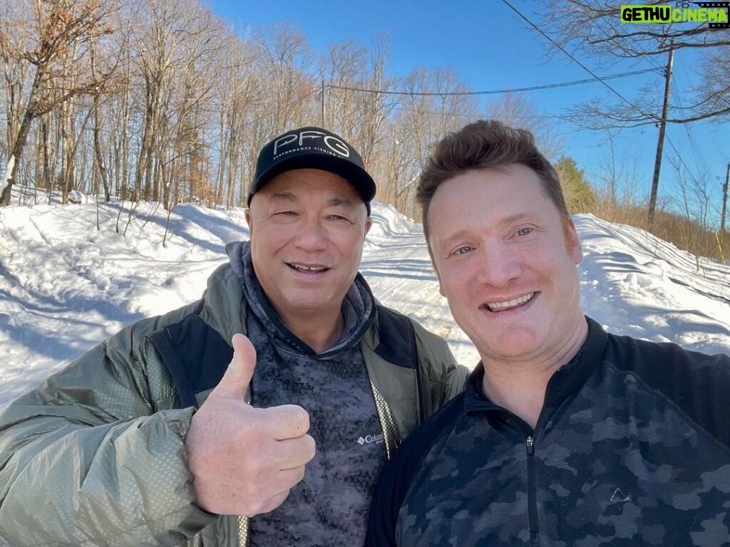 Jim Baird Instagram - Fishing legend Bob Izumi of @realfishingshow just dropped by my place to film an episode of my new podcast. We sat down for a great chat that covered a lot of Bob’s journey as a pro fisherman and TV show host. Keep an eye out for the video version of the podcast at my YouTube channel. You’ll be able to find the audio version up on Spotify, Apple and other podcast platform’s in the coming days too….Stay tuned for episode# 1 which will be going live on my channel this upcoming Monday Feb. 5th. #realfishingshow #bobizumi #outdoors #fishing #podcast #jbadventurer #bairdcountry #tournamentfishing Magnetawan, Ontario
