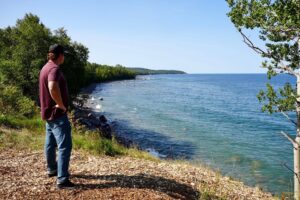 Jim Baird Instagram - This is Day 3 of my family’s cross Canada Overlanding adventure to Northern B.C. and we are just passing though Thunder Bay, Ontario after camping at Sleeping Giant last night. We’re driving our @chevroletcanada Silverado ZR2 and hauling our Expedition 2.0 off-road tear-drop by @offgridtrailers for our accommodations. I’m happy to report that the kids are doing great, and we’ve enjoyed several sights along Lake Superior’s beautiful north shore. That being said, we have also dealt with a couple hiccups - most notably, our dog North had a run-in with a skunk last night which resulted in me spending the entire morning scrubbing him in the lake with tomato sauce and toothpaste! But before leaving on this month-long adventure, we harvested a bunch of the corn, beans and squash from our three-sisters garden and have been enjoying delicious meals of ample corn on the cob and moose steaks each night. (Hudson doesn’t seem to want to wait for the corn to be cooked and hammered a whole cob and a half raw yesterday). We’re all looking forward to see what adventures lie ahead, particularly the 10-day canoe trip into Alaska down the Stikine River which we’ll reach after making our way down the rugged Telegraph Creek road. We’re going to be putting the big lake behind us soon and will push to the Kenora, Ontario area tonight. #offgridtrailers #chevroletcanada #findnewroads #sponsored #overlanding #familycamping