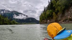 Jim Baird Instagram - (Full vid. linked in bio.) Morning at camp on Day 3 was a little more interesting than usual with something hanging out in the woods near by. After loading the canoe while our son Hudson belted out the toddler anthem Jonny Jonny, we continued our journey down the mighty Stikine River towards Alaska. We were looking to make up for lost time but heavy rain and wind slowed us down. We had to again make a sturdy tarp rig at camp to escape the downpour that evening. In the shelter of the tarp that night, my wife @torigoesoutside cooked up a the best camping meal ever which really hit the spot. Watch the full video through the link in my bio. 

#jbadventurer #outdoors #stikneriver #outdoors #camping #kids #familycamping
