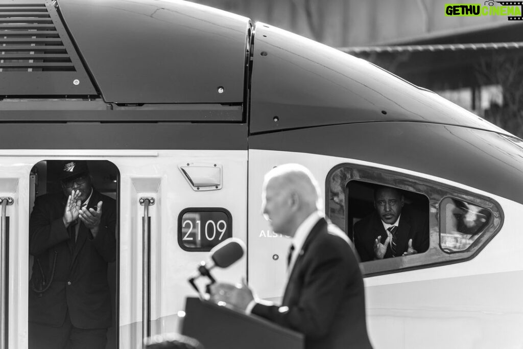 Joe Biden Instagram - Rail connects jobs and opportunities, gets goods to market, traffic off the street, and travelers on the move. When I ran for president, I made a commitment to build a world-class, high-speed rail worthy of America, and we’re delivering on that vision.