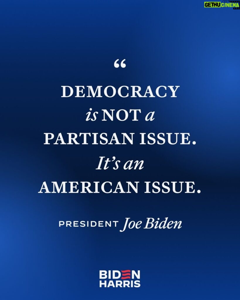 Joe Biden Instagram - I will continue to fight for our democracy.