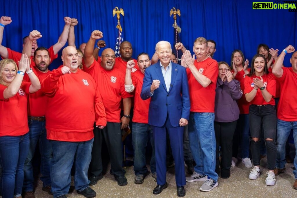 Joe Biden Instagram - Instead of lower wages, the UAW won record gains. Instead of fewer jobs, the UAW won a commitment for thousands more jobs. Instead of less involvement and investment, the UAW encouraged American automakers to invest $40 billion in the American auto industry. It's a big deal.