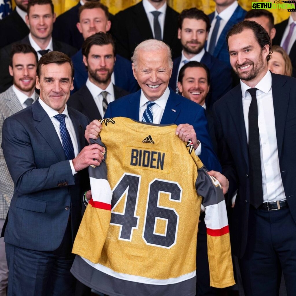Joe Biden Instagram - Today, we celebrated the @vegasgoldenknights on their hard-earned Stanley Cup victory. They’re proving Vegas sports is one of the best shows in town.