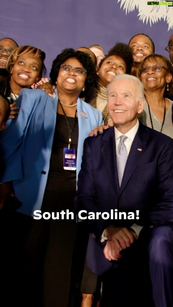 Joe Biden Instagram - Folks, it’s official: We’re on the ballot in South Carolina. South Carolina launched our campaign to victory in 2020, and I know they’ll do it again.