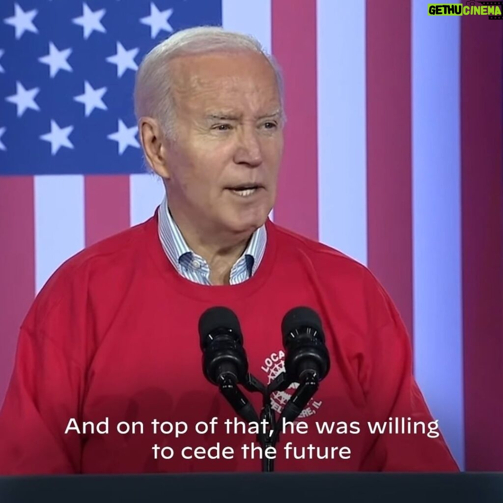 Joe Biden Instagram - My predecessor was willing to cede the future of electric vehicles to China. He said if America invests in electric vehicles, it would drive down wages, destroy jobs, and spell the end of the American automobile industry. Like almost everything else he said, he's wrong.