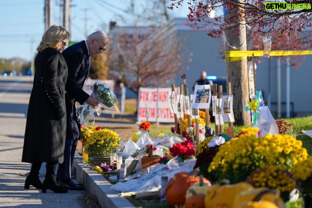 Joe Biden Instagram - Jill and I met with the survivors and families of the victims of the mass shooting in Lewiston, Maine, who will never quite be the same. 18 precious souls stolen. 13 wounded. Children. Grandchildren. Spouses. Siblings. Parents. Grandparents. Bowling coaches. Union workers. Beloved members of Lewiston's deaf and hard-of-hearing community. The way this community and state have come together has been a marvel to the rest of the country.