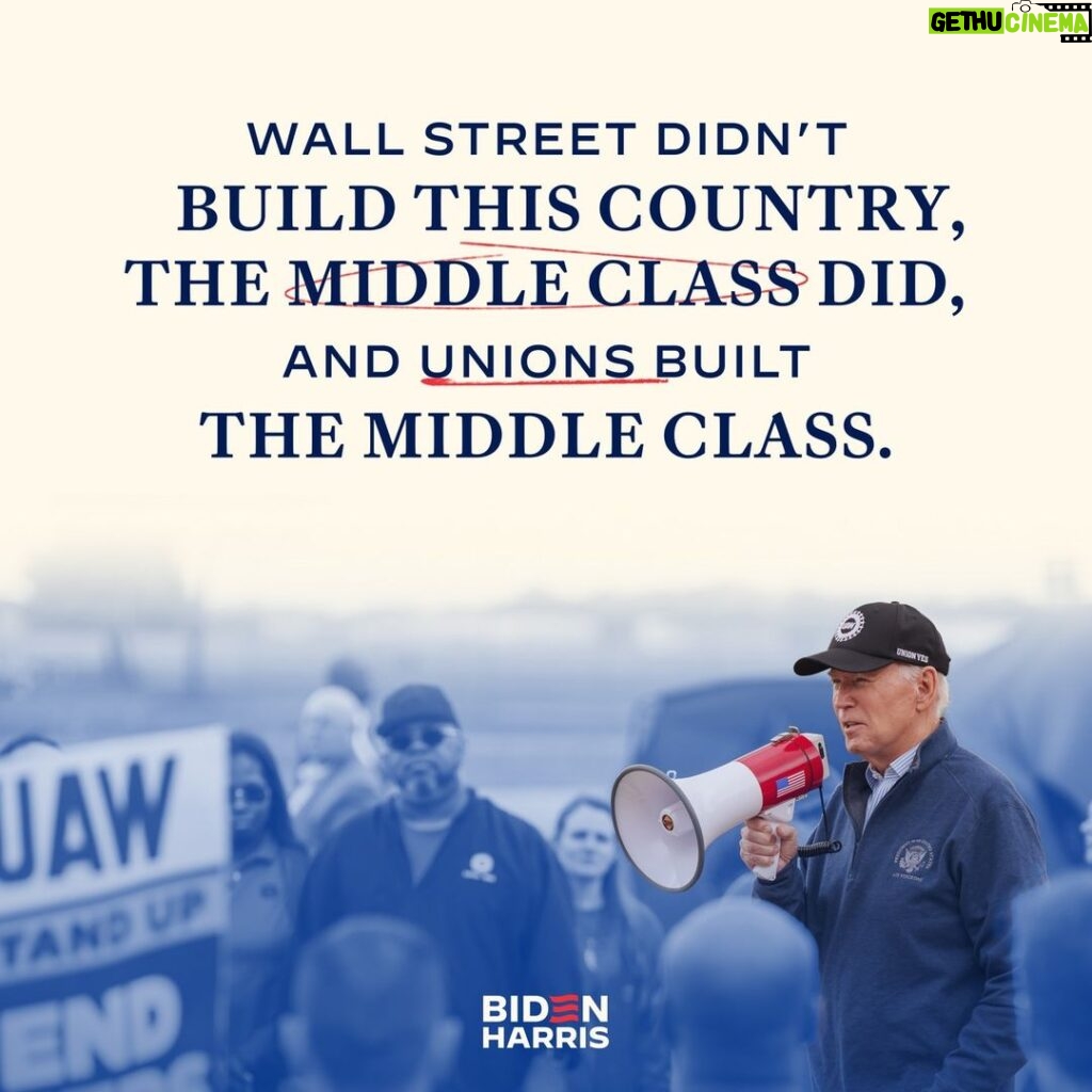 Joe Biden Instagram - The middle class built America.