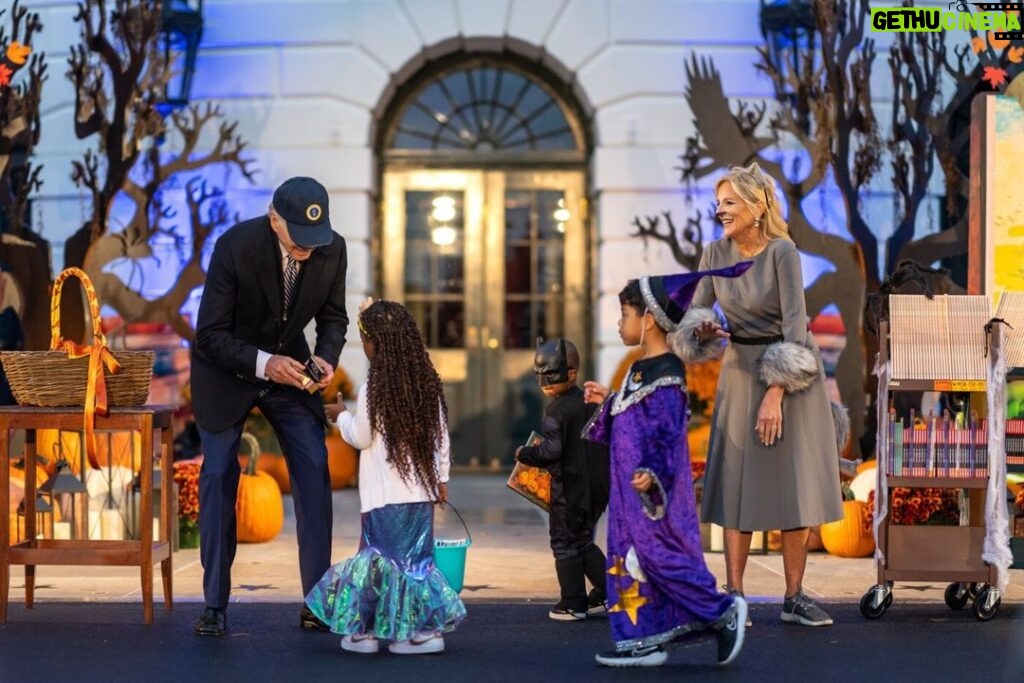 Joe Biden Instagram - Jill and I had a great time welcoming mermaids, wizards, superheroes, and more to the White House last night. Happy Halloween!