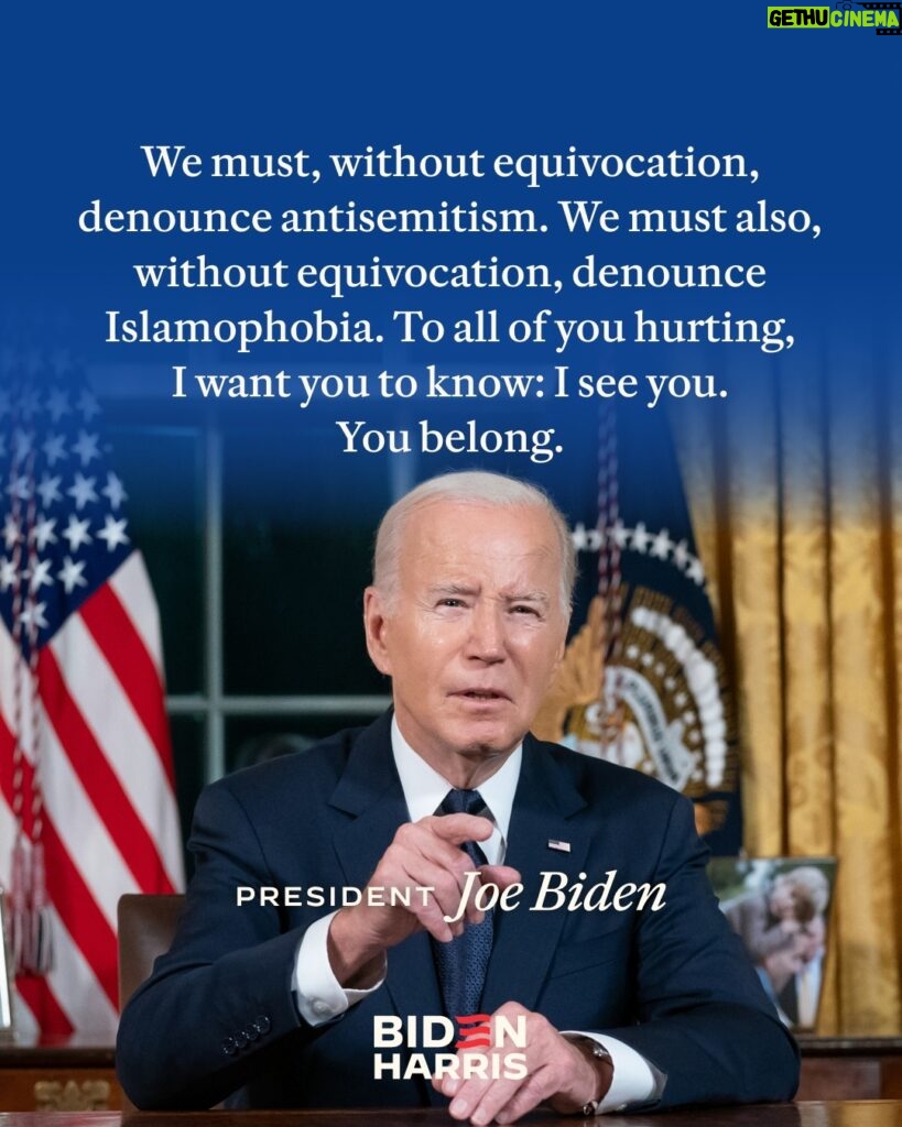 Joe Biden Instagram - We must, without equivocation, denounce antisemitism and Islamophobia.