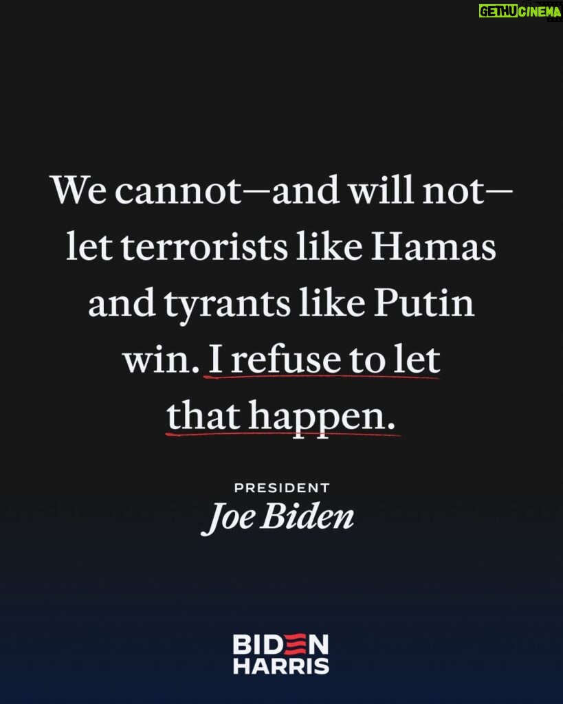 Joe Biden Instagram - I refuse to let that happen.