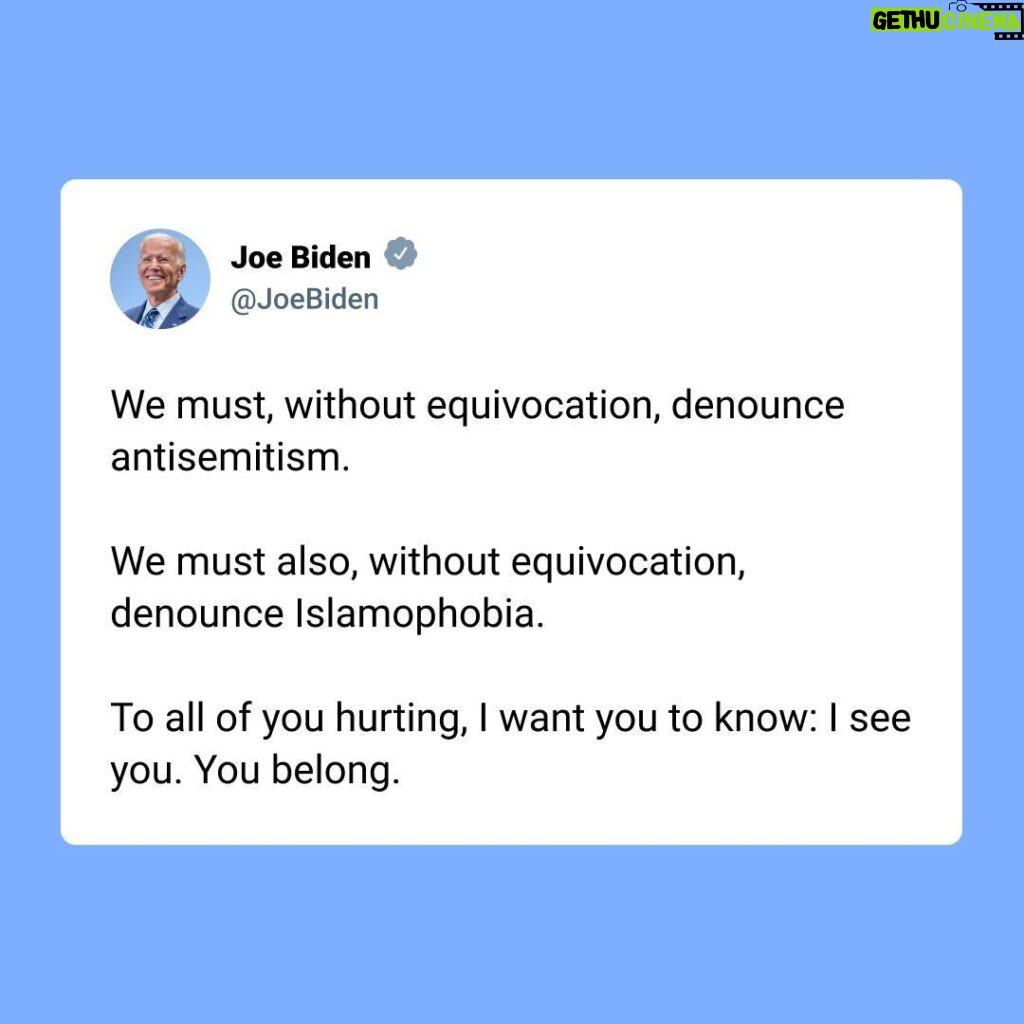 Joe Biden Instagram - To all of you hurting, I want you to know: I see you. You belong.
