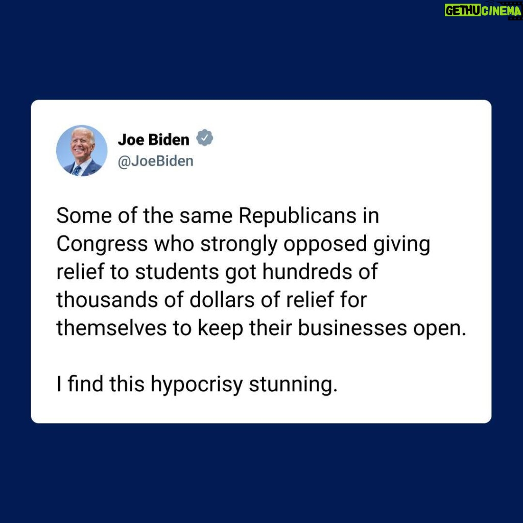 Joe Biden Instagram - I find this hypocrisy stunning.