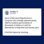 Joe Biden Instagram - I find this hypocrisy stunning.