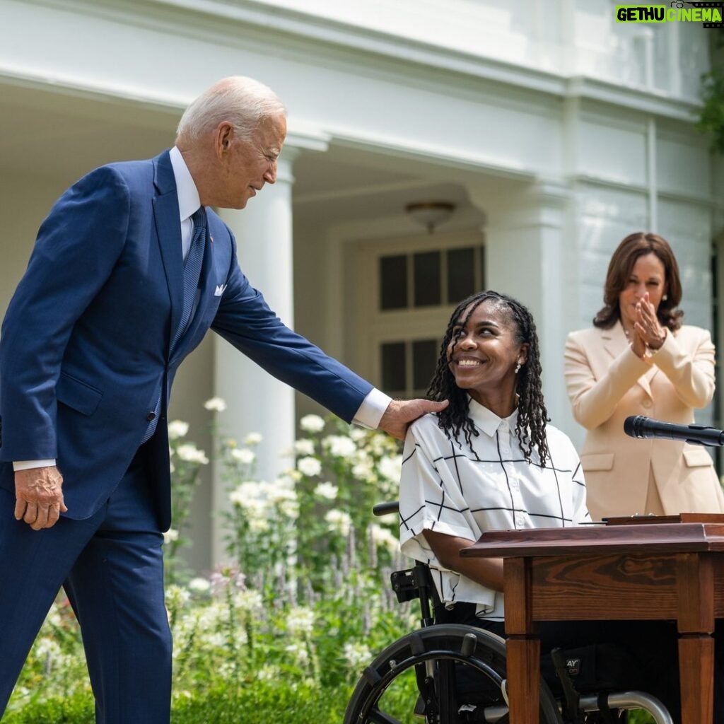 Joe Biden Instagram - Today, we celebrated the Americans with Disabilities Act and our commitment to building an America for all. For more than 61 million Americans with disabilities, this law is a source of opportunity, inclusion, respect, and dignity.
