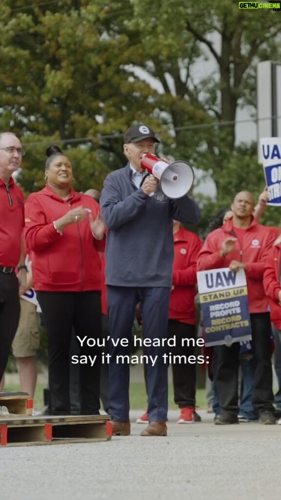 Joe Biden Instagram - You've heard me say it many times: Wall Street didn't build this country, the middle class did, and unions built the middle class. UAW workers deserve what they've earned, and they've earned a hell of a lot more than what they're getting paid now.