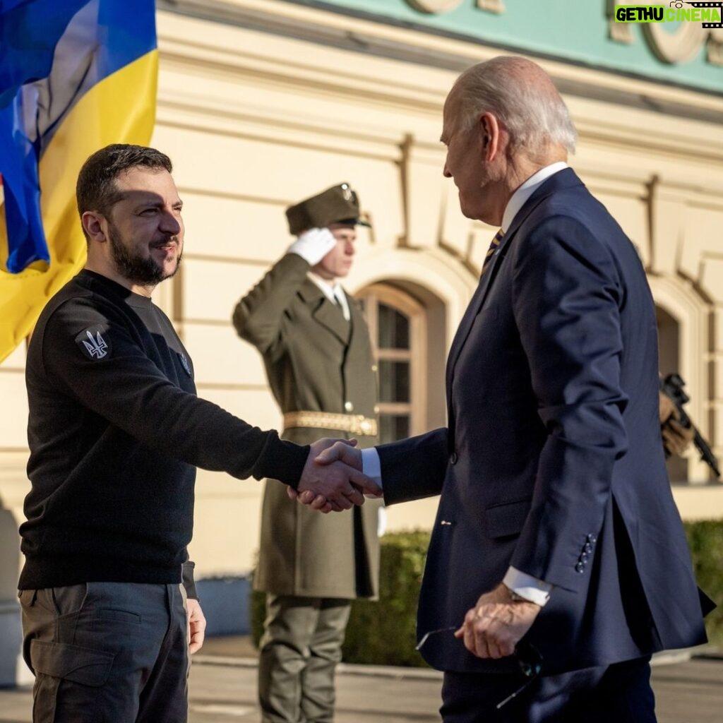 Joe Biden Instagram - Earlier this year, I boarded Air Force One for a secret flight to Poland. There, I boarded a train with blacked-out windows for a 10-hour ride each way to Kyiv to stand with the people of Ukraine ahead of the one-year anniversary of their brave fight against Putin. I was the first American president to enter a warzone not controlled by the United States military since President Lincoln. When I exited that train and met President Zelenskyy, I didn’t feel alone. I was bringing with me the idea of America, the promise of America to the people who are today fighting for the same things we fought for 250 years ago: freedom, independence, and self-determination. As I walked through Kyiv with President Zelenskyy, with air raid sirens sounding in the distance, I felt something I’ve always believed more strongly than ever before: America is a beacon to the world still.