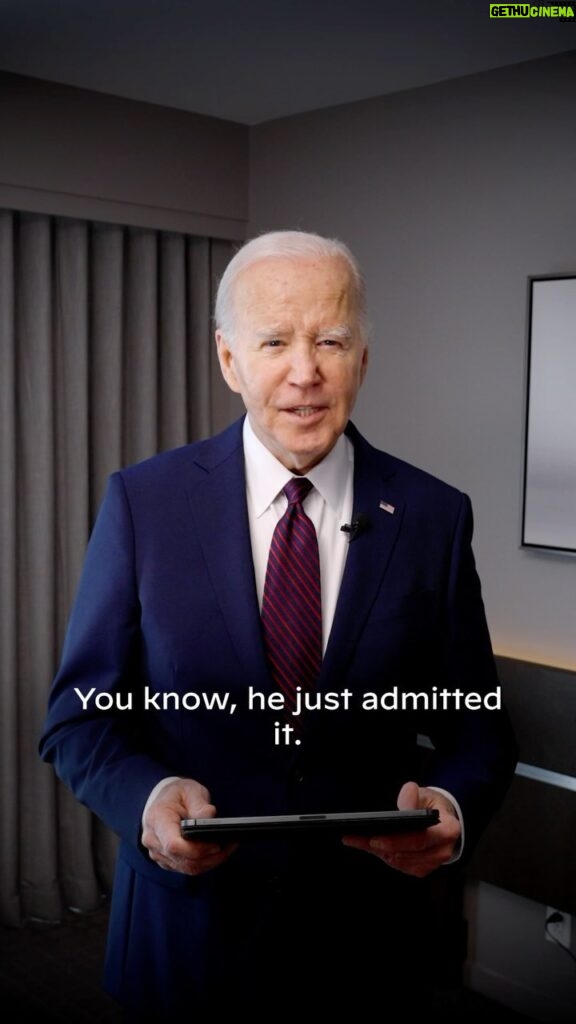 Joe Biden Instagram - They showed me the clip of Donald Trump admitting he sabotaged the bipartisan deal to secure the border. He’s actively rooting against America every chance he gets.