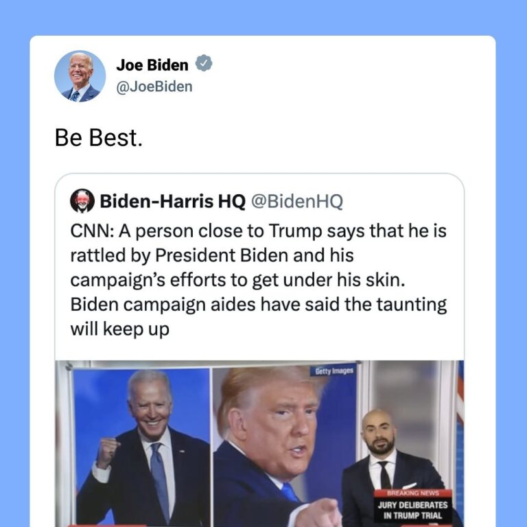 Joe Biden Instagram - Be Best.