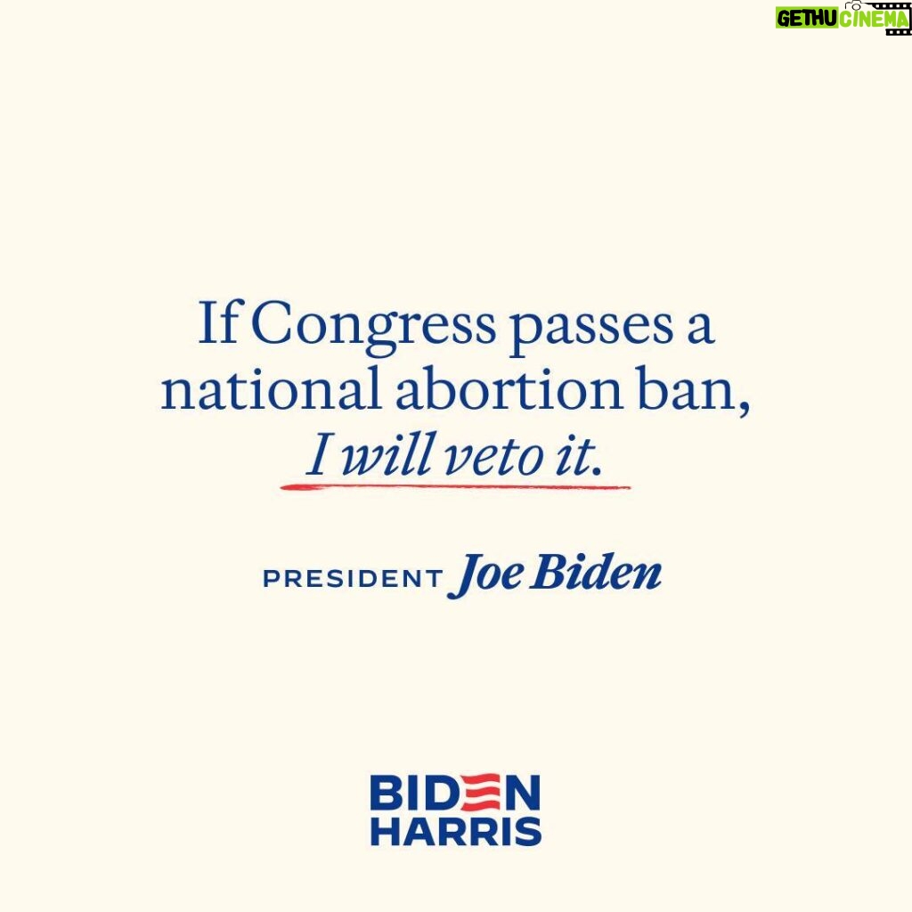 Joe Biden Instagram - On the 51st anniversary of the Supreme Court’s decision in Roe v. Wade, Trump and MAGA Republicans continue to push for a national abortion ban. It’s dangerous, extreme, and out of touch. I’ll continue to fight to protect a woman’s freedom to choose.