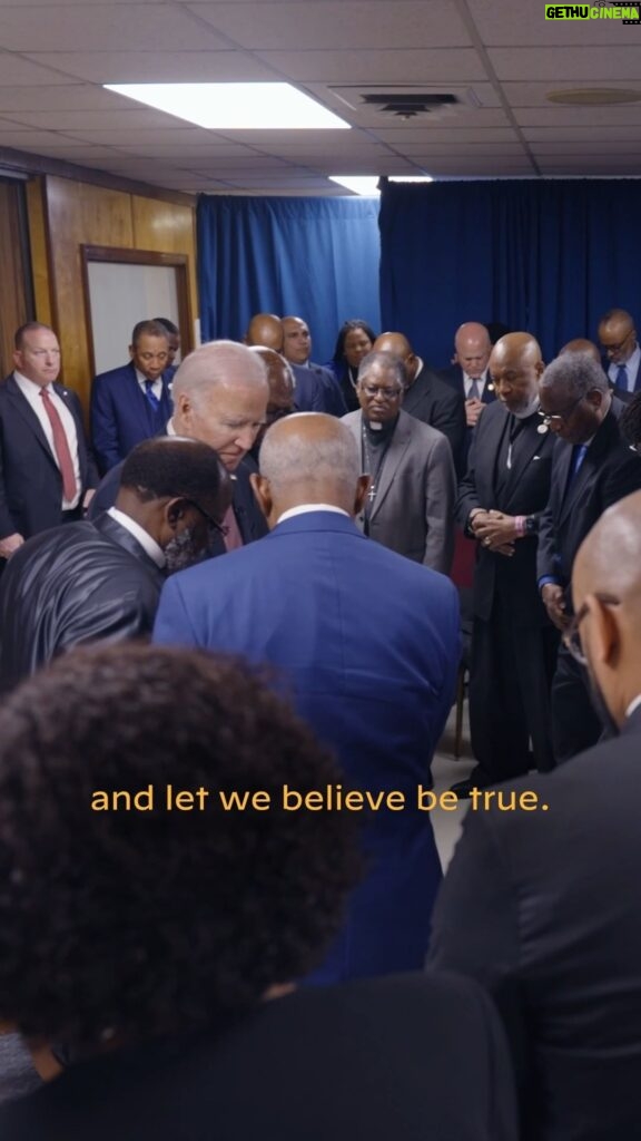 Joe Biden Instagram - When the leaders of Mother Emanuel AME asked to pray for me earlier this month, I was reminded of the kindness they have shown me, my family, and others for years. Nearly nine years ago, the congregation of Mother Emanuel AME invited a stranger into their church to pray with them. The word of God was pierced by bullets in hate and rage, propelled by not just gunpowder but by a poison that has, for too long, haunted this nation. Two days after the service of Reverend Pinckney, my family worshiped with them to show our solidarity. But my family also needed to be healed. We didn’t even realize how badly. We had just buried my son, Beau, a veteran who was exposed and died because of the burn pits in Iraq for a year. We were in more pain than we knew. We came to offer comfort, but my family received comfort from the congregation of Mother Emanuel. As I listened in the pews, spent time with the families, visited Reverend Pinckney’s office, and visited the memorial for the victims outside, my family and I grew stronger. We prayed together. We grieved together. We found hope together. And now, it reminds me that, through our pain, each of us must find purpose. For me, that purpose was to live a life worthy of my son, Beau. For the folks of Mother Emanuel, that purpose is for the lives worthy of loved ones lost—to make them proud.