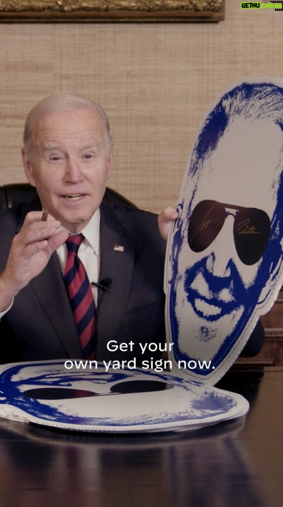 Joe Biden Instagram - Hey, big head. If you order a sign from our campaign store, you could receive one signed by me. Get yours today at the link in my bio.