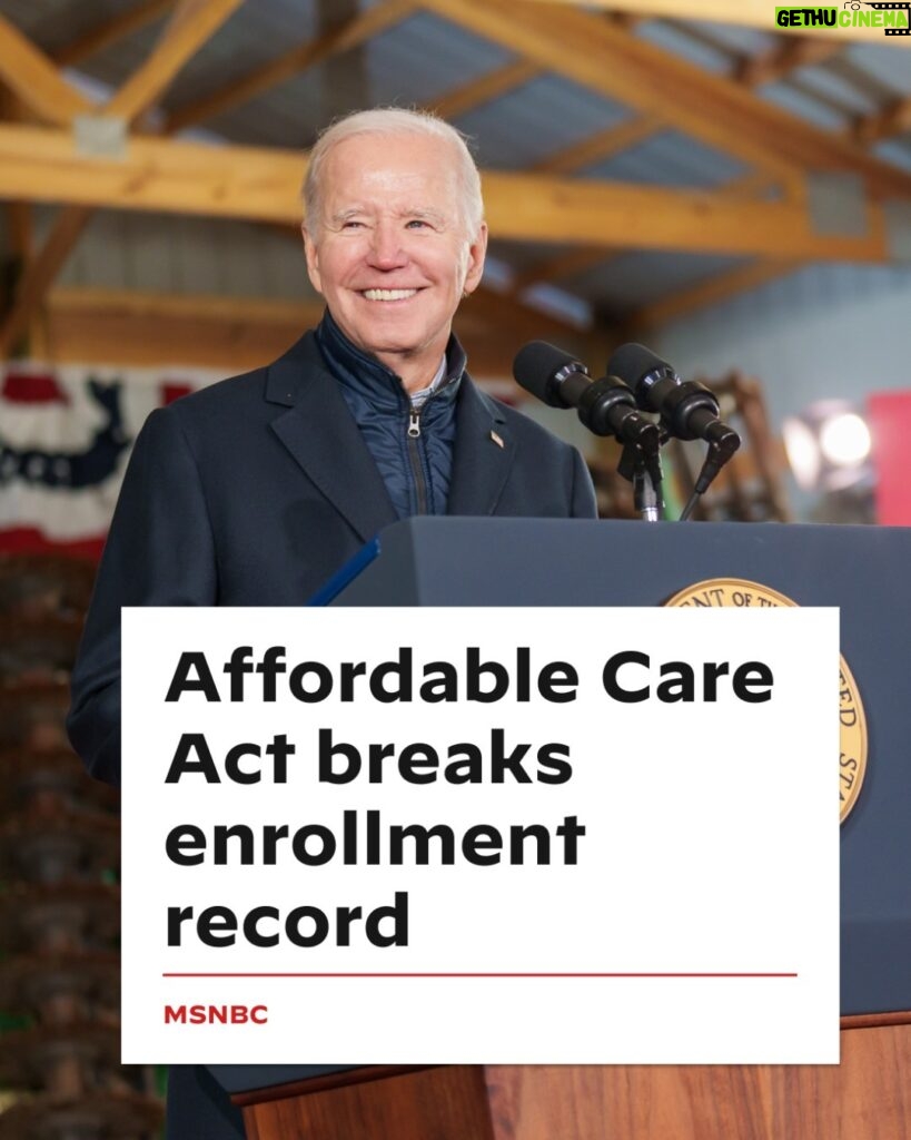 Joe Biden Instagram - This week, we hit a major milestone in lowering costs and ensuring all Americans have access to quality, affordable health care: a record-breaking 20 million Americans have enrolled in health care coverage through the Affordable Care Act marketplaces.