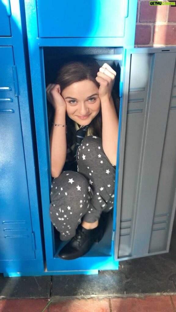 Joey King Instagram - Me proving to @joel_courtney I can fit in a locker and then fully panicking because I’m claustrophobic & can’t get out is all you need to know about me