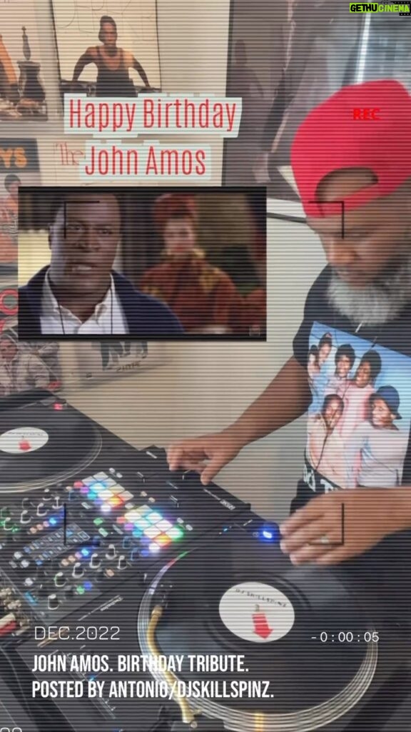 John Amos Instagram - I FOUND THIS BIRTHDAY POST BY @djskillspinz AFTER JOHN’S BIRTHDAY! HE SENT IT TO ME SO I COULD SHARE IT AGAIN! THANK YOU ANTONIO! -MJM ⚫⚫⚫ #brandedxjohnamos #sendbrandedyourvideos