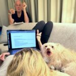 John Cleese Instagram - Working on a script with @camillacleese & her dog Hercules.