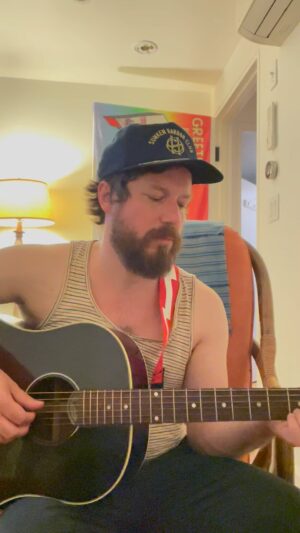 John Gallagher Jr. Instagram - Another brand new song hot off the griddle. I reckon this one wants to be called “Never Leave” or something akin. Was trapped in my FEELS again today and it was either sit down and write this or run screaming down the sidewalk and I didn’t want to scare my neighbors. I’ve had this chord progression, melody and chorus since 2014 but the verses were different. I think I maybe even played it once at a show around that time but it never sat 100% right with me. Once the new lyrics came forth today I felt the click and knew it was finished. Probably. I dunno. We’ll see.

#johngallagherjr #singersongwriter #newmusic #originalmusic #newsong #njtransit #asburypark #gibsonguitars