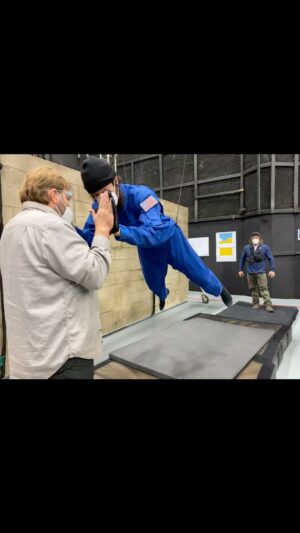 John Gallagher Jr. Instagram - I.S.S. IS IN THEATERS TODAY!

Here’s me hanging by wires in a harness training with our stunt team trying to make it look like I’m good at being weightless in zero gravity. 🧑🏻‍🚀