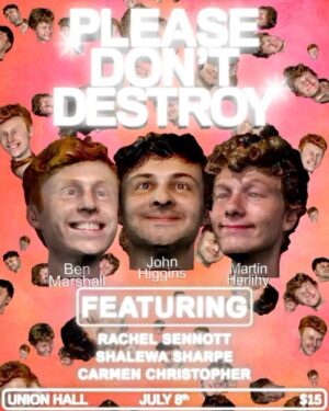 John Higgins Instagram - shout out @luke_strickler for the poster! he scanned our heads to make us look like video game guys. can’t wait! this show is sold out but join our mailing list for info about upcoming shows. L in Bio.