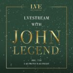 John Legend Instagram - Join me and @lve_wines here on my IG (and TikTok) for our annual LVEstream on Thursday, Dec 7th at 5:45 PM PST/8:45 PM ET. I'm looking forward to sharing some of my favorite holiday songs, and in the spirit of giving, LVE is offering shipping included when you spend $75 or more on lvewines.com before December 25th. Use code SHIPLVE to share the LVE with your loved ones and enjoy a couple of glasses while listening to holiday classics! 🍾 🍾 Remember to click the calendar icon to set a reminder so you don’t miss out. 📸 @mrmikerosenthal