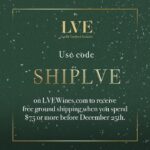 John Legend Instagram - Join me and @lve_wines here on my IG (and TikTok) for our annual LVEstream on Thursday, Dec 7th at 5:45 PM PST/8:45 PM ET. I'm looking forward to sharing some of my favorite holiday songs, and in the spirit of giving, LVE is offering shipping included when you spend $75 or more on lvewines.com before December 25th. Use code SHIPLVE to share the LVE with your loved ones and enjoy a couple of glasses while listening to holiday classics! 🍾 🍾 Remember to click the calendar icon to set a reminder so you don’t miss out. 📸 @mrmikerosenthal