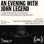 John Legend Instagram - Thrilled to be performing with the @philorch at @spacsaratoga in Saratoga Springs on August 7th. Sign-up for presale access now at johnlegend.com before tickets go on sale February 22nd (10am EST).