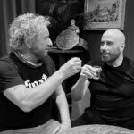John Travolta Instagram - My evening with a rock legend. Thank you Sammy. @sammyhagar Cabo Wabo Cantina