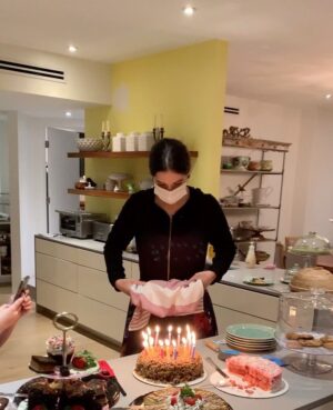 John Travolta Instagram - Found a safe way to put out birthday candles! Happy birthday Ella!