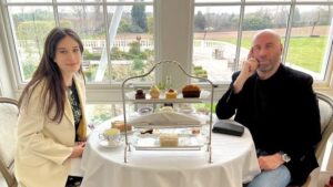 John Travolta Instagram - Happy birthday my dearest Ella! I love you so much. 
We’re here in England having afternoon tea to celebrate and I’m also here to shoot a short film called, “ The Shepherd” based on a book by Frederick Forsyth that I’ve always loved.