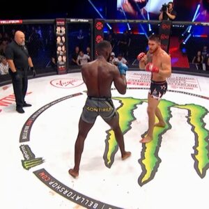 Johnny Eblen Instagram - 𝗧𝗛𝗔𝗧’𝗦 𝗔 𝗕𝗔𝗗 𝗕𝗔𝗗 𝗠𝗔𝗡 😤

@bellatormma Middleweight World Champion @johnnyeblen is no one to play with once the cage door closes 

#PFLvsBellator | #RiyadhSeason