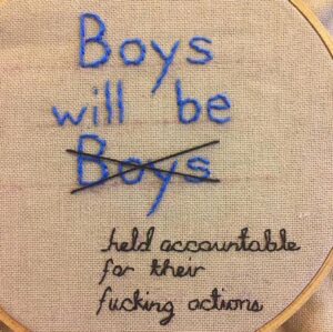 Jonathan Tucker Instagram - proud supporter of powerful women & women in power. the future is female.
beautiful work @badasscrossstitch