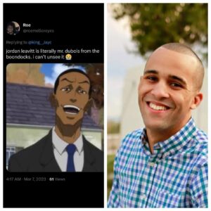 Jordan Leavitt Instagram - Can you believe the disrespect 😅😂
This is why I stay off Twitter 🤣
#longlivethemonkeyking 

Went through a bunch of comments on social media last night and this cracked me up. It was a mostly positive experience 👍
 
Twitter wasn't too bad🤔
Reddit was hilarious! 🤭 (My Favorite)
Some people seem very interested in my personal life 😂 
It was a good time😁

Most things I see make me smile becuase they're funny or flattering. Other things seem hurtful, but then I think of what type of people use anonymous accounts to insult people on social media, and then I smile. Either way, I'm smiling 😃 

Now, time to get out of the comment section... too much dopamine for me to handle 🐵👑

PS- Tom Dubois is winning in life, who wouldn't want to be him?