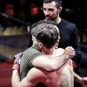 Jordan Leavitt Instagram - Honored to be able to corner my brother this weekend! @anthonyjgriese 
Ant has been one of my main training partners for the better part of the year and he finally got the opportunity to make his MMA Debut 😎 He won all three rounds and made the boys proud. @shane_paulmma @thelastgreekgod 

It was nice to be backstage at @tuffnuff 😁
I wouldn't be where I'm at without them and it was great to see some familiar faces.  Quality amateur fight are hard to come by and Tuff N Uff does it better than ANYONE 

Cornering is way more stressful than fighting😅 
Thanks @cloud_city_vista for capturing this special moment.
